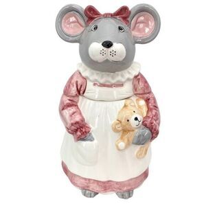 Melinda Mouse Teddy Bear Mama Vintage Ceramic Cookie Jar House of Lloyd